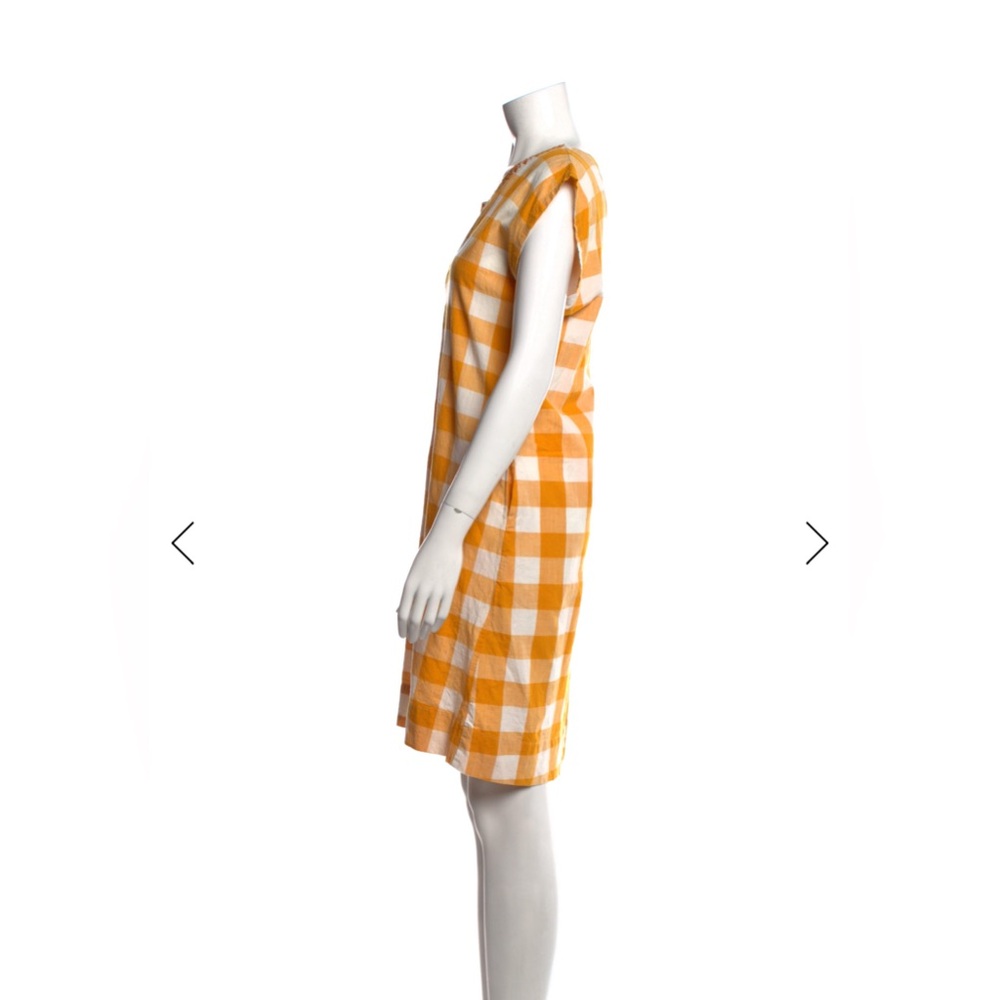 Pink Chicken Orange and White Plaid Mini Dress - Picture 2 of 3